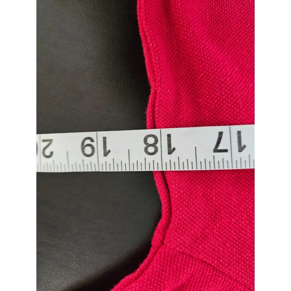 Kids Red Long Sleeve Polo Shirt Cotton‎ Casual School Uniform Top Size L 10-12